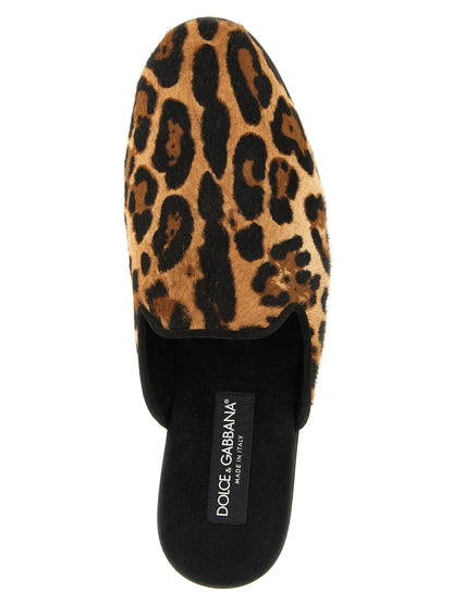 Mocassins Dolce & Gabbana en cuir de veau marron