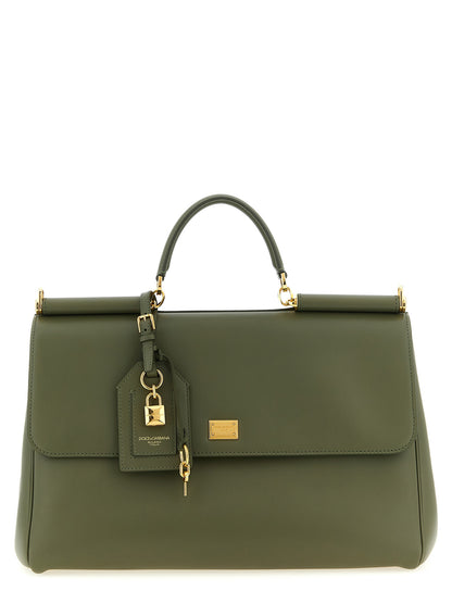 Bolso de mano Dolce & Gabbana de piel de becerro bicolor