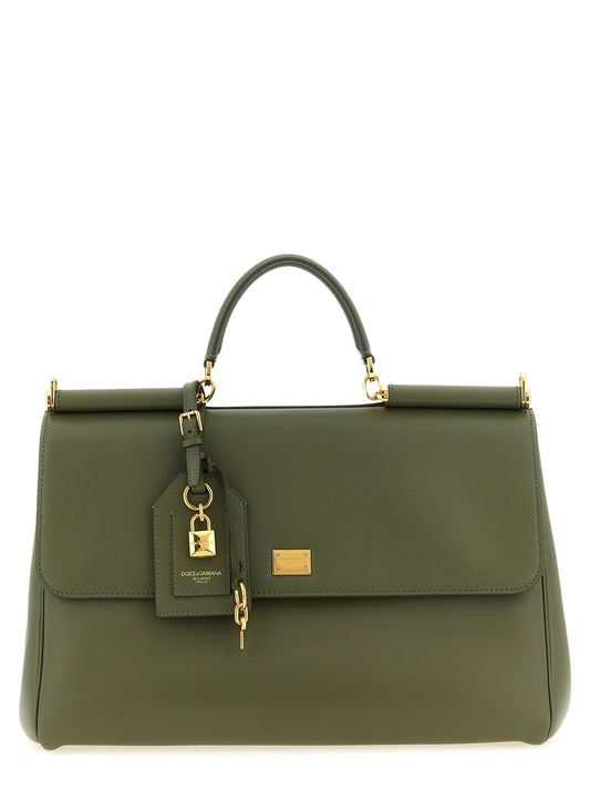 Bolso de mano Dolce & Gabbana de piel de becerro bicolor