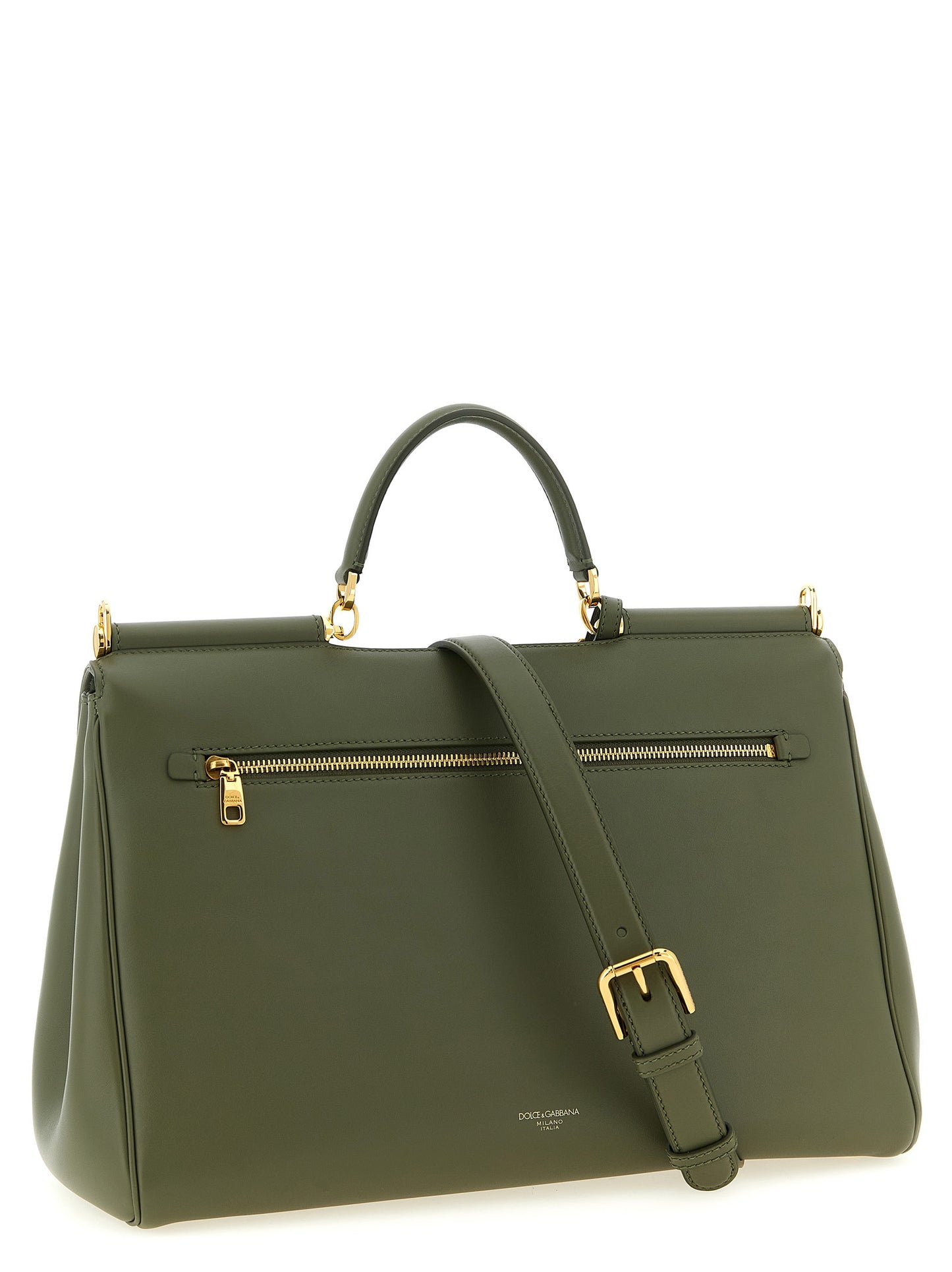 Bolso de mano Dolce & Gabbana de piel de becerro bicolor