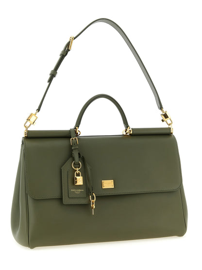 Bolso de mano Dolce & Gabbana de piel de becerro bicolor