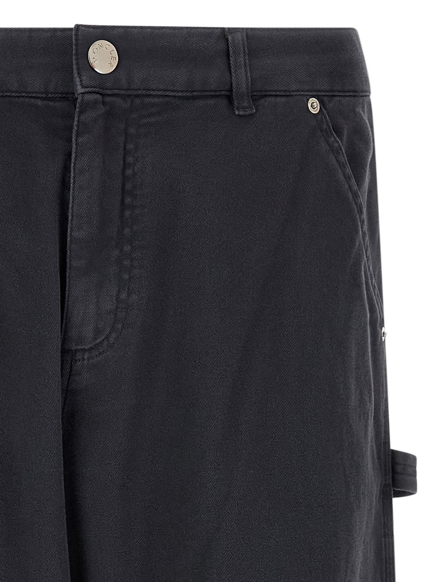Moncler Blue Cotton Cargo Pants