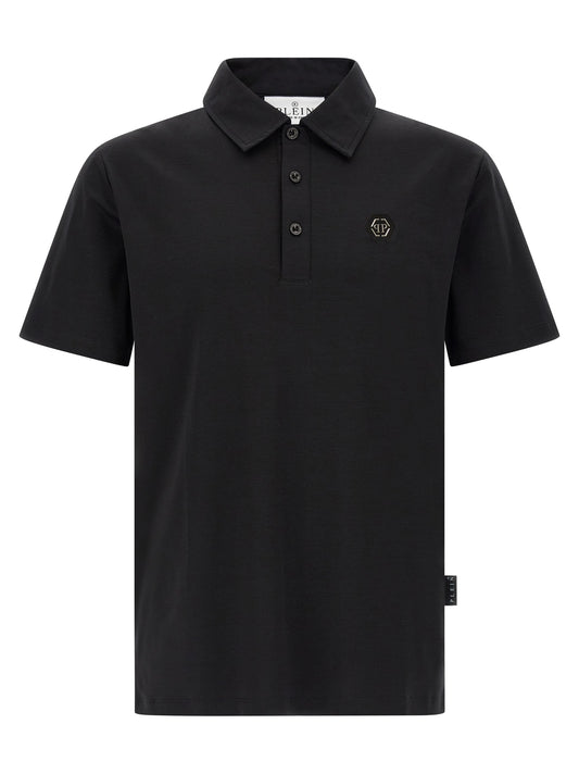 Camisa polo Philipp Plein de algodón negro