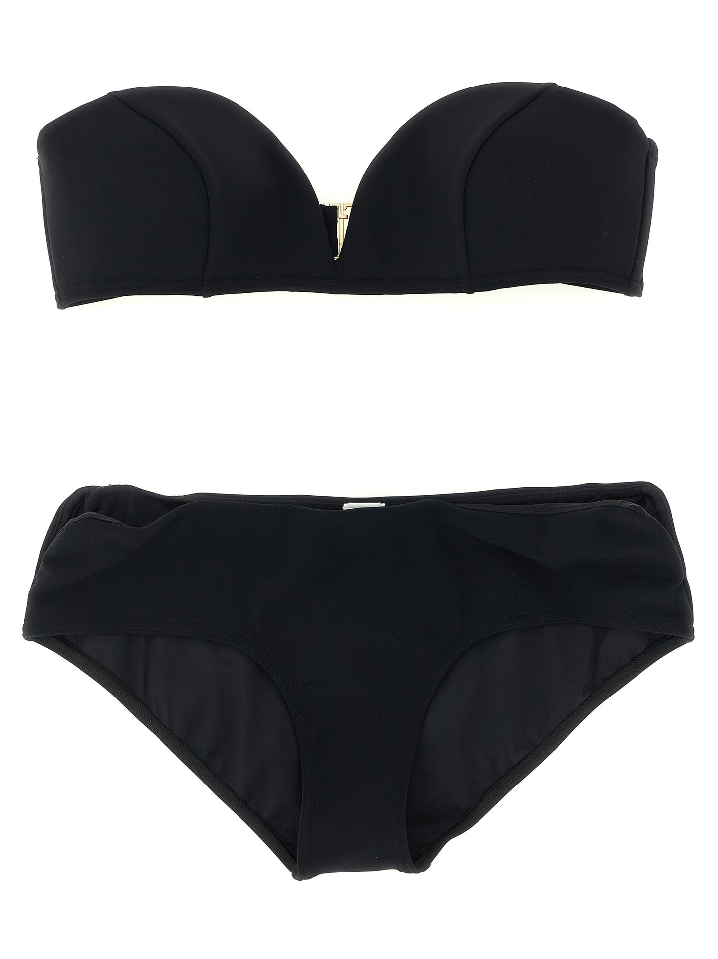 Bikini Zimmermann de poliamida negra