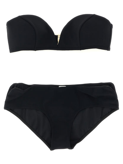 Bikini Zimmermann de poliamida negra