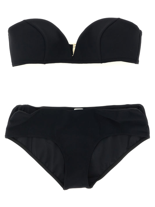 Bikini Zimmermann de poliamida negra