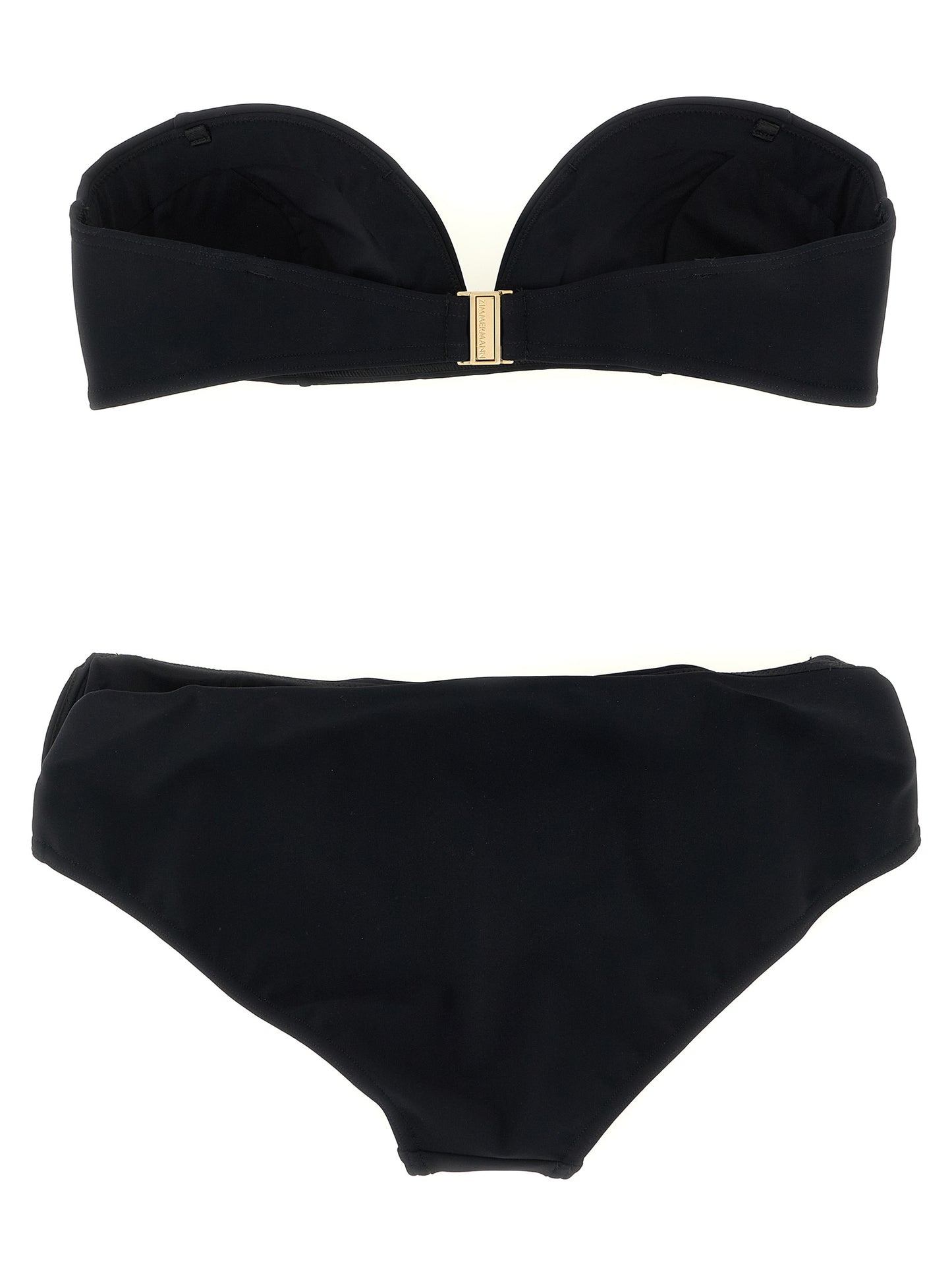 Bikini Zimmermann de poliamida negra
