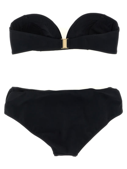 Bikini Zimmermann de poliamida negra