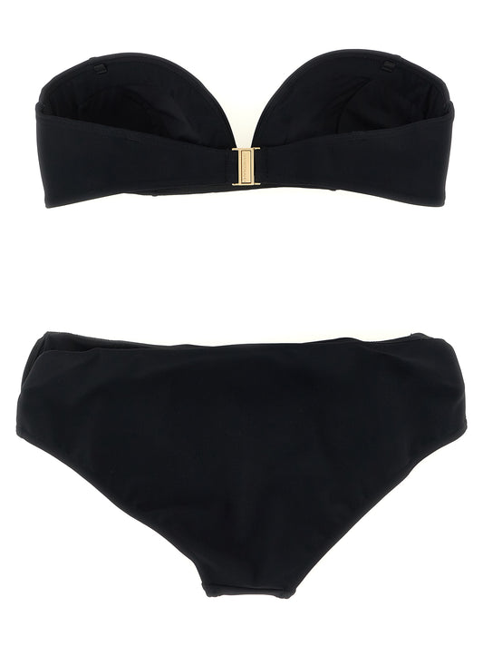 Bikini Zimmermann de poliamida negra