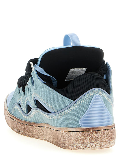 Lanvin Baskets en coton bleu modèle Curb