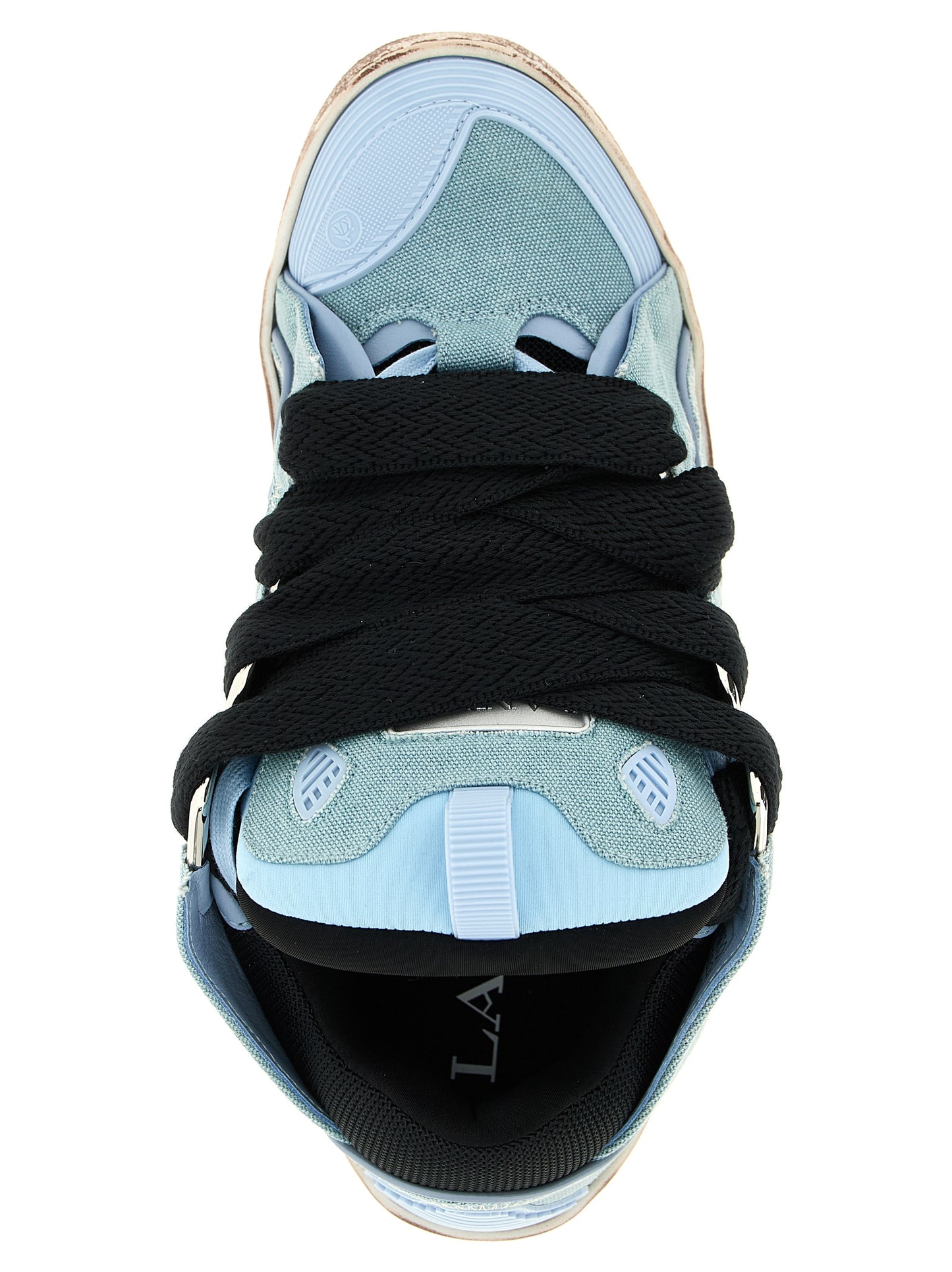 Lanvin Baskets en coton bleu modèle Curb