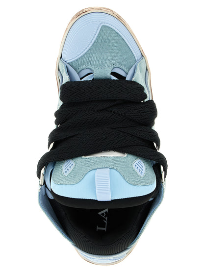 Lanvin Baskets en coton bleu modèle Curb