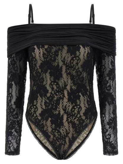 Body de poliamida negra Zimmermann