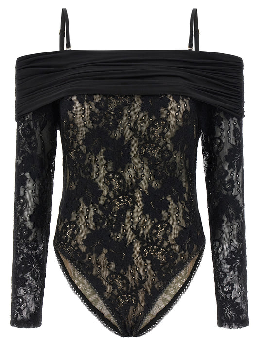 Body de poliamida negra Zimmermann