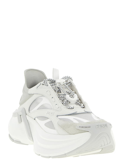 Fendi Grey Calfskin Sneakers