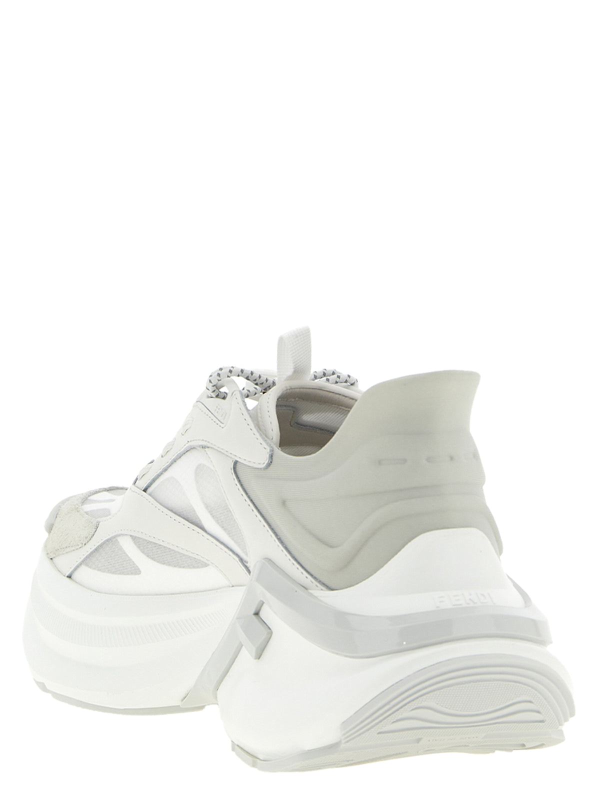 Fendi Grey Calfskin Sneakers