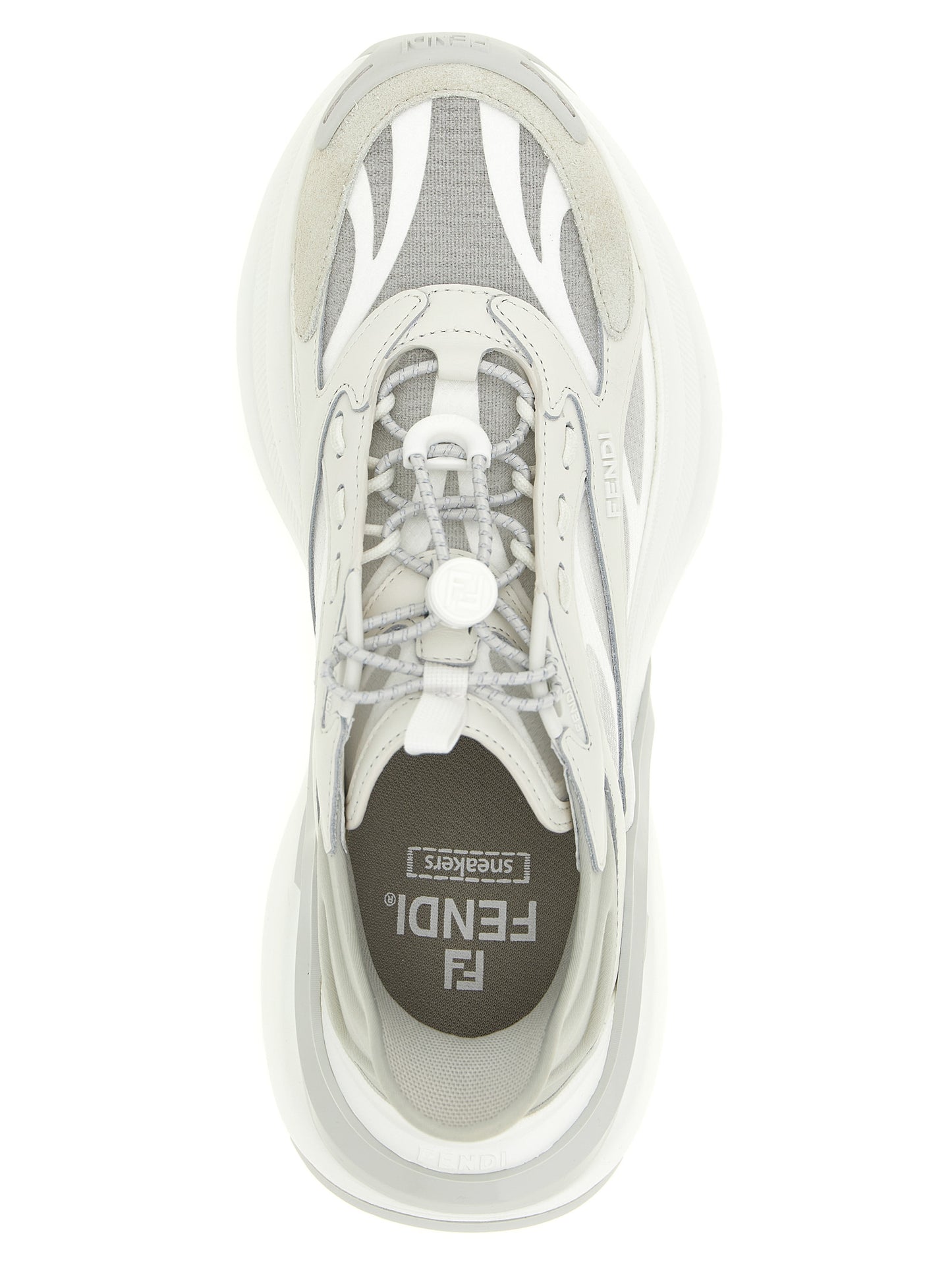 Fendi Grey Calfskin Sneakers