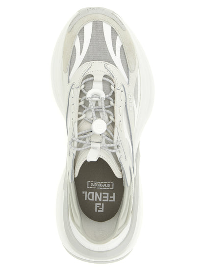 Fendi Grey Calfskin Sneakers