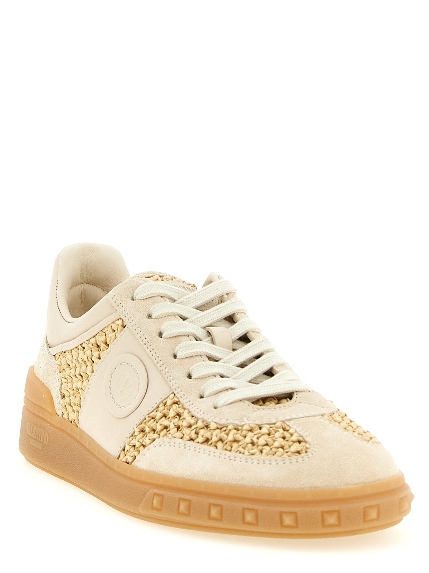 Zapatillas bajas Valentino Garavani de piel de becerro beige