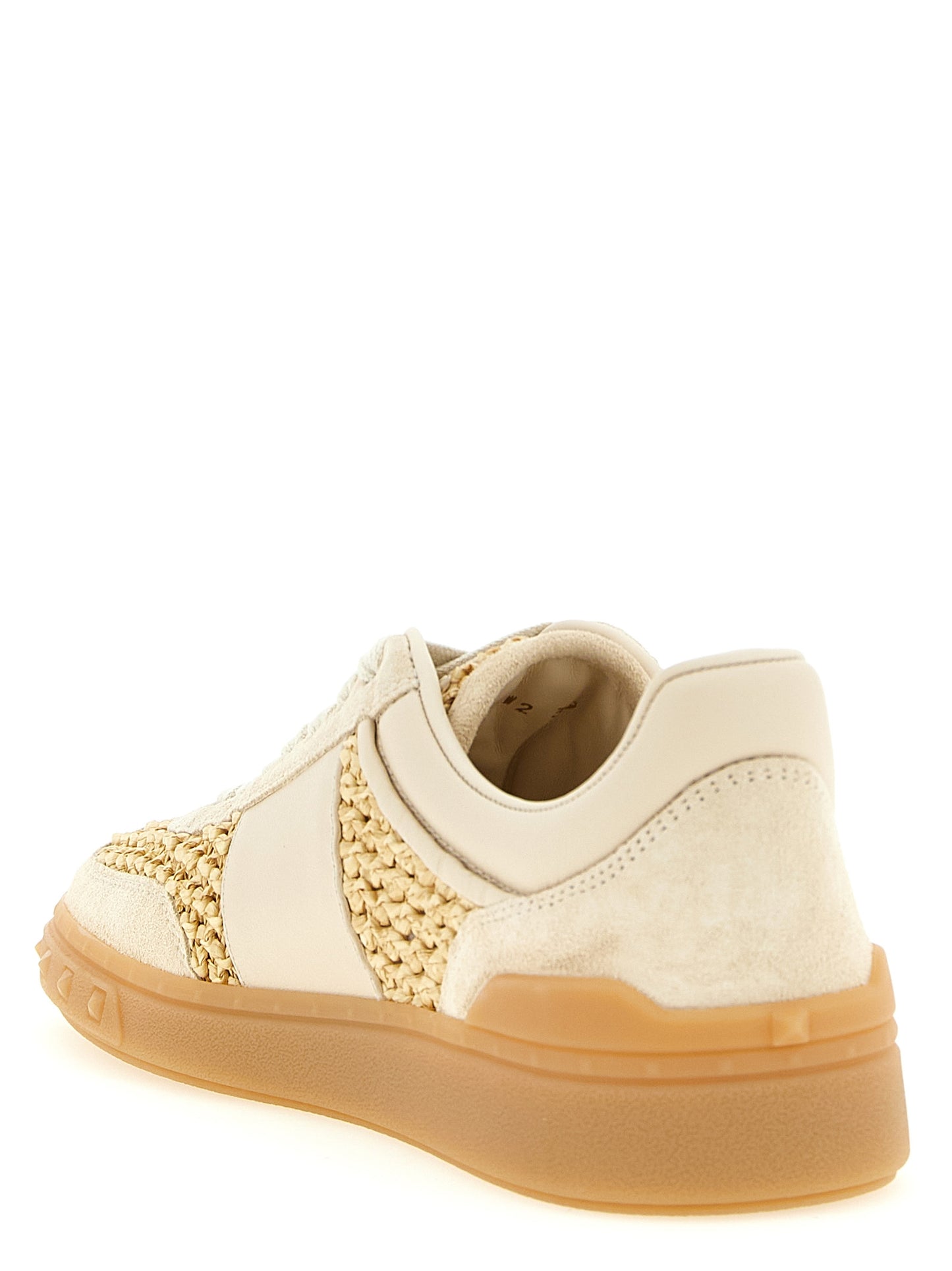 Zapatillas bajas Valentino Garavani de piel de becerro beige