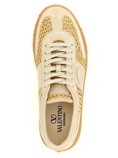 Zapatillas bajas Valentino Garavani de piel de becerro beige