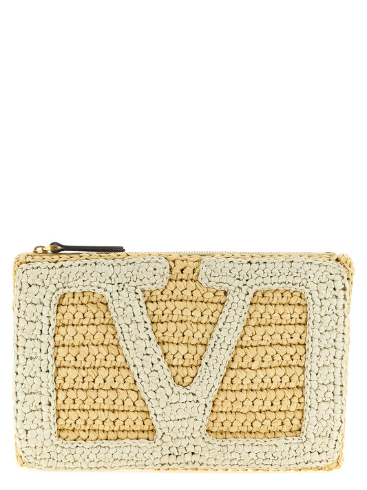 Bolso de mano Valentino Garavani blanco de viscosa