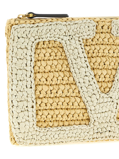 Bolso de mano Valentino Garavani blanco de viscosa