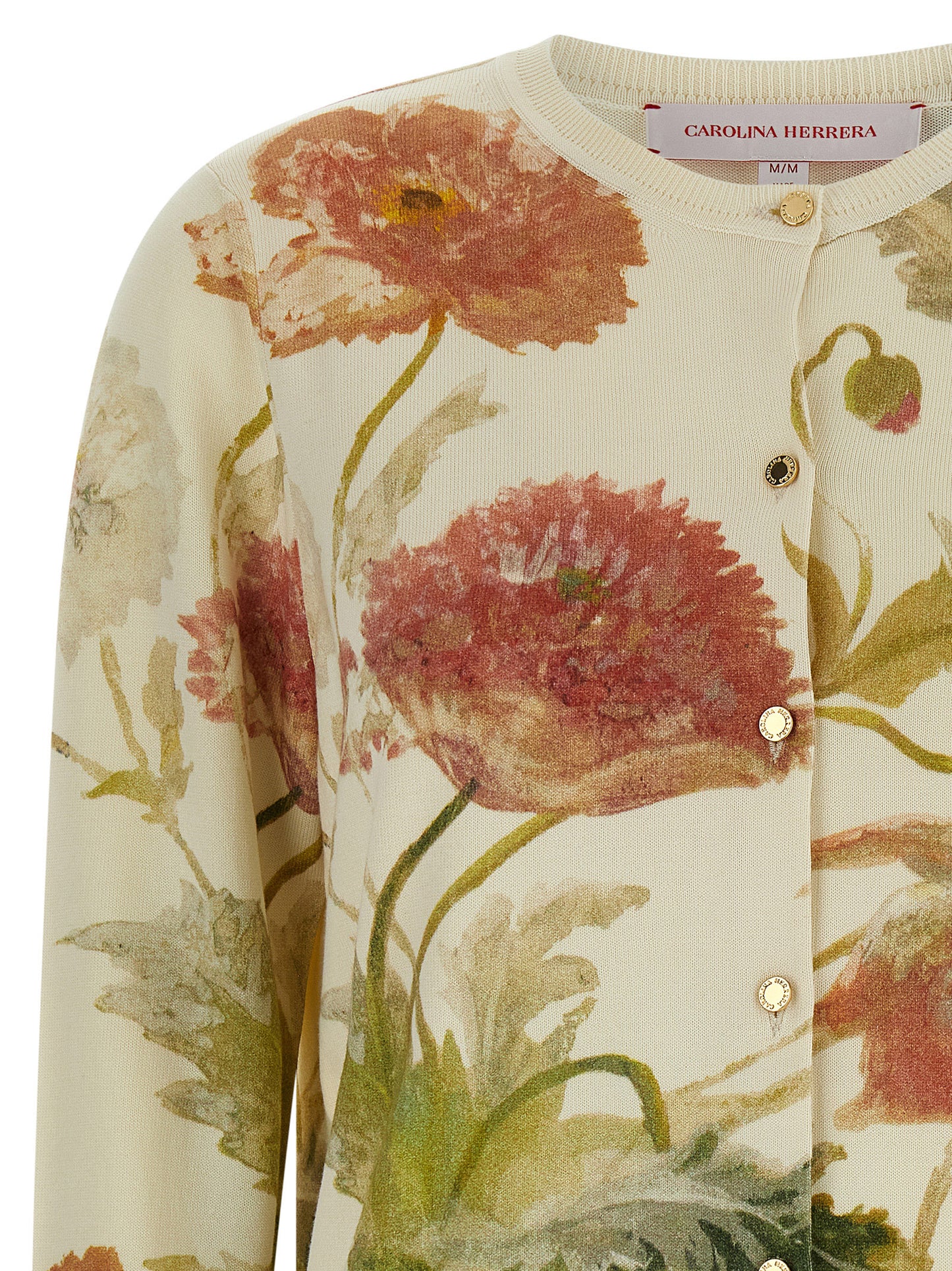 Cárdigan de seda blanco Carolina Herrera