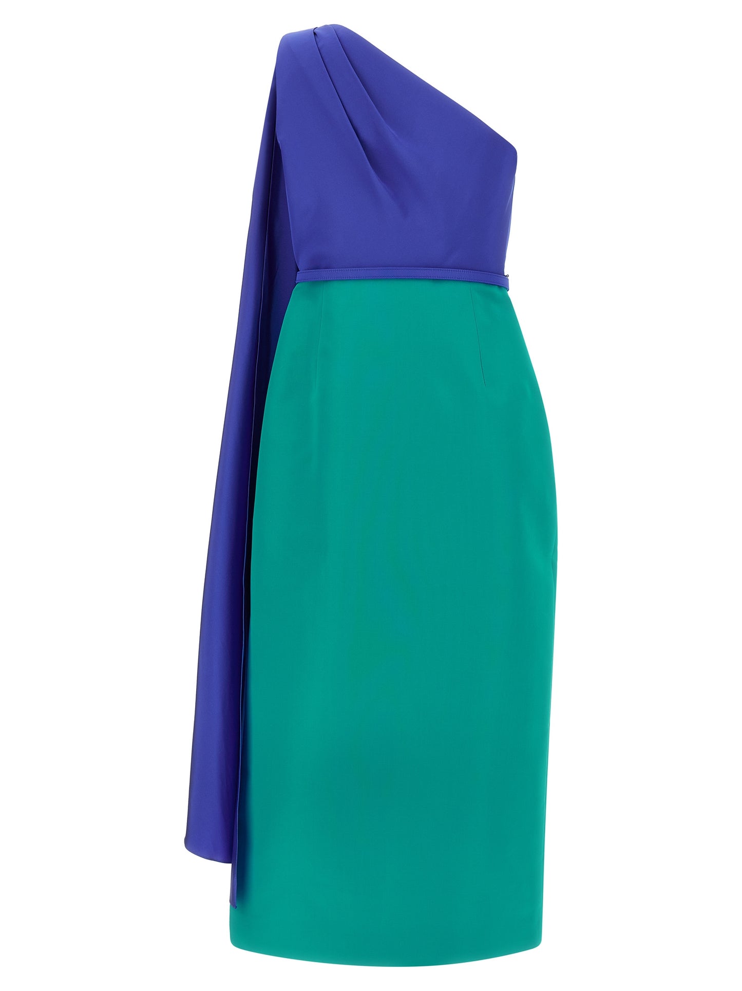 Vestido midi de seda multicolor Carolina Herrera