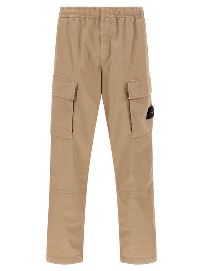 Pantalon cargo en coton beige Stone Island