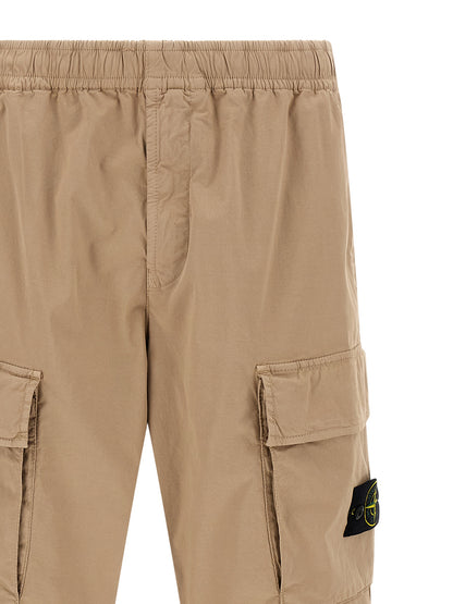Pantalon cargo en coton beige Stone Island