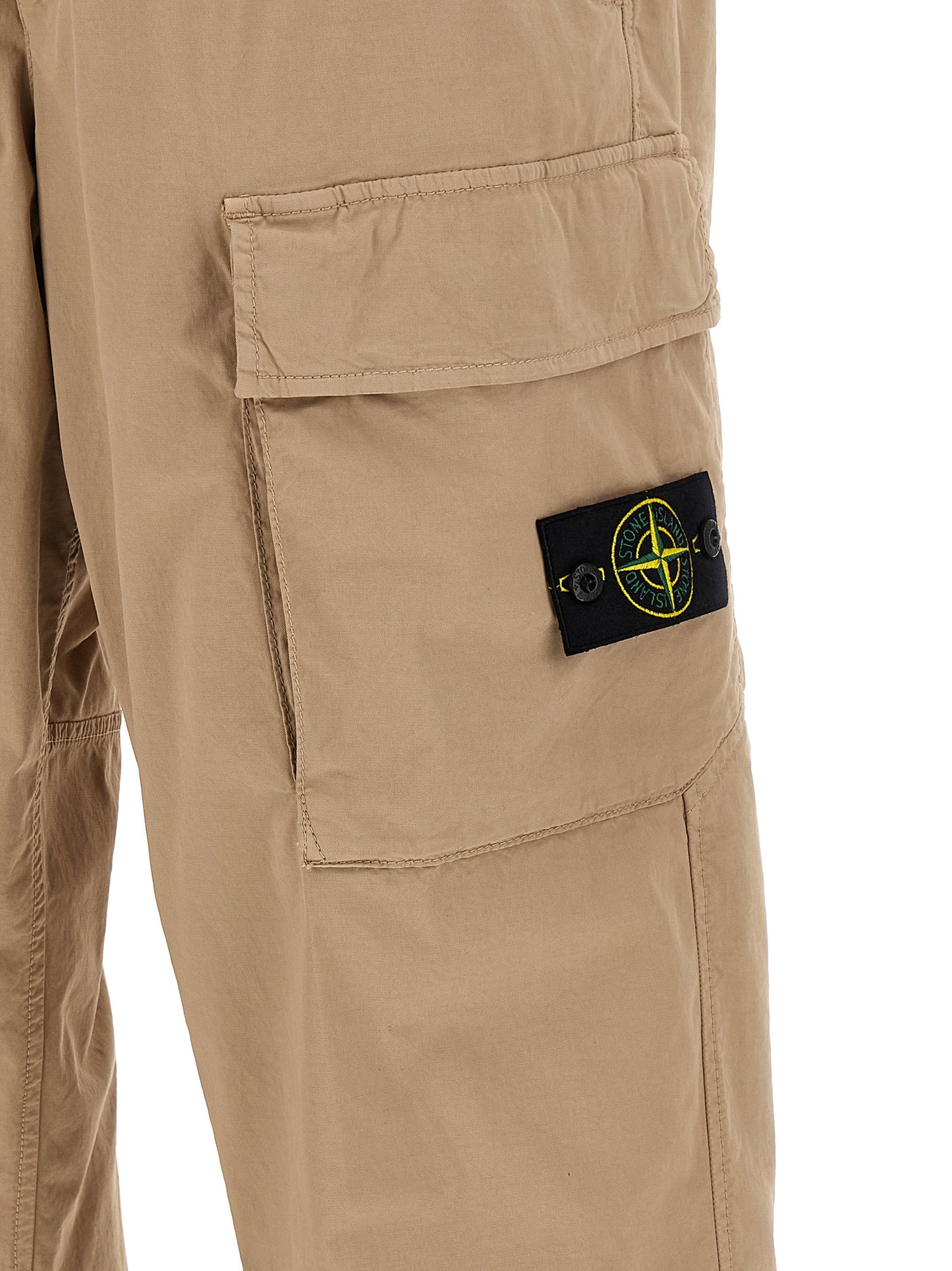 Pantalon cargo en coton beige Stone Island