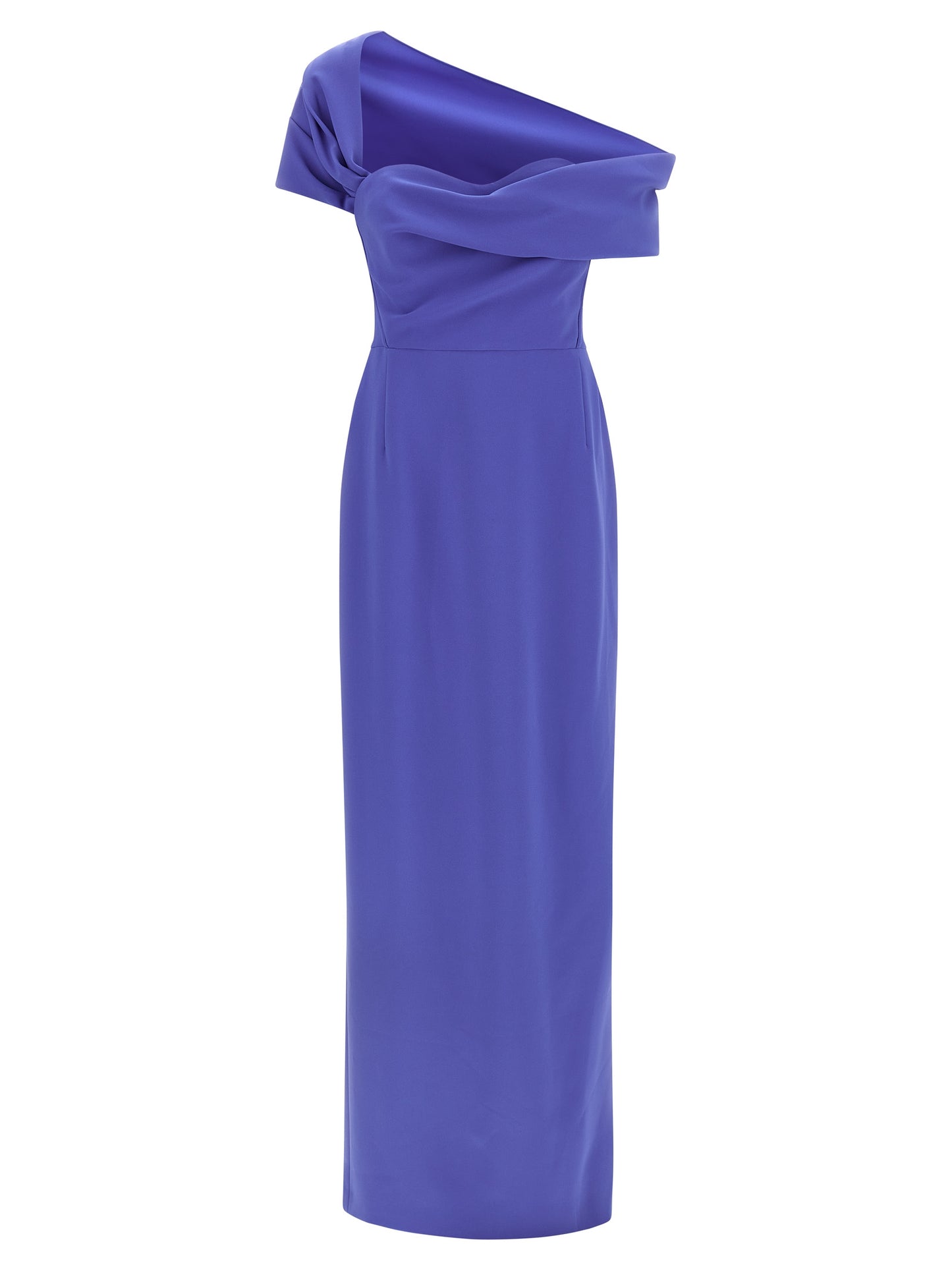 Vestido largo Carolina Herrera de poliéster azul