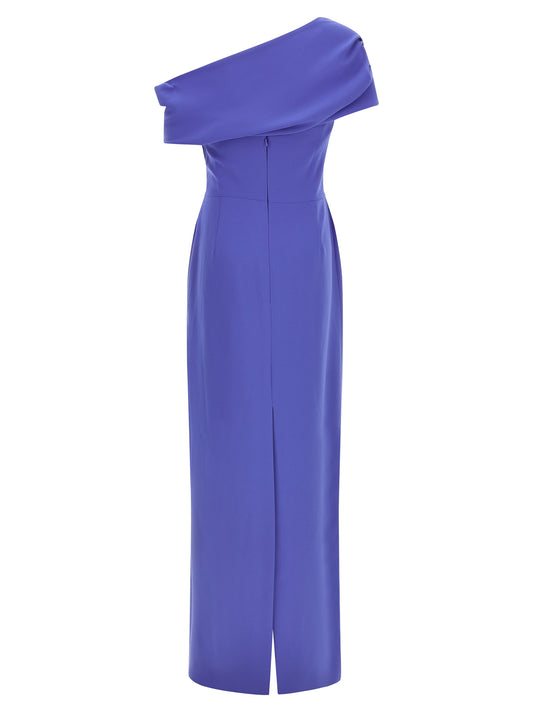 Vestido largo Carolina Herrera de poliéster azul
