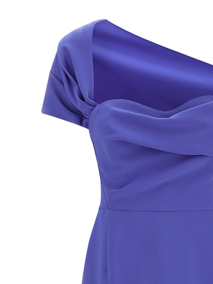 Vestido largo Carolina Herrera de poliéster azul