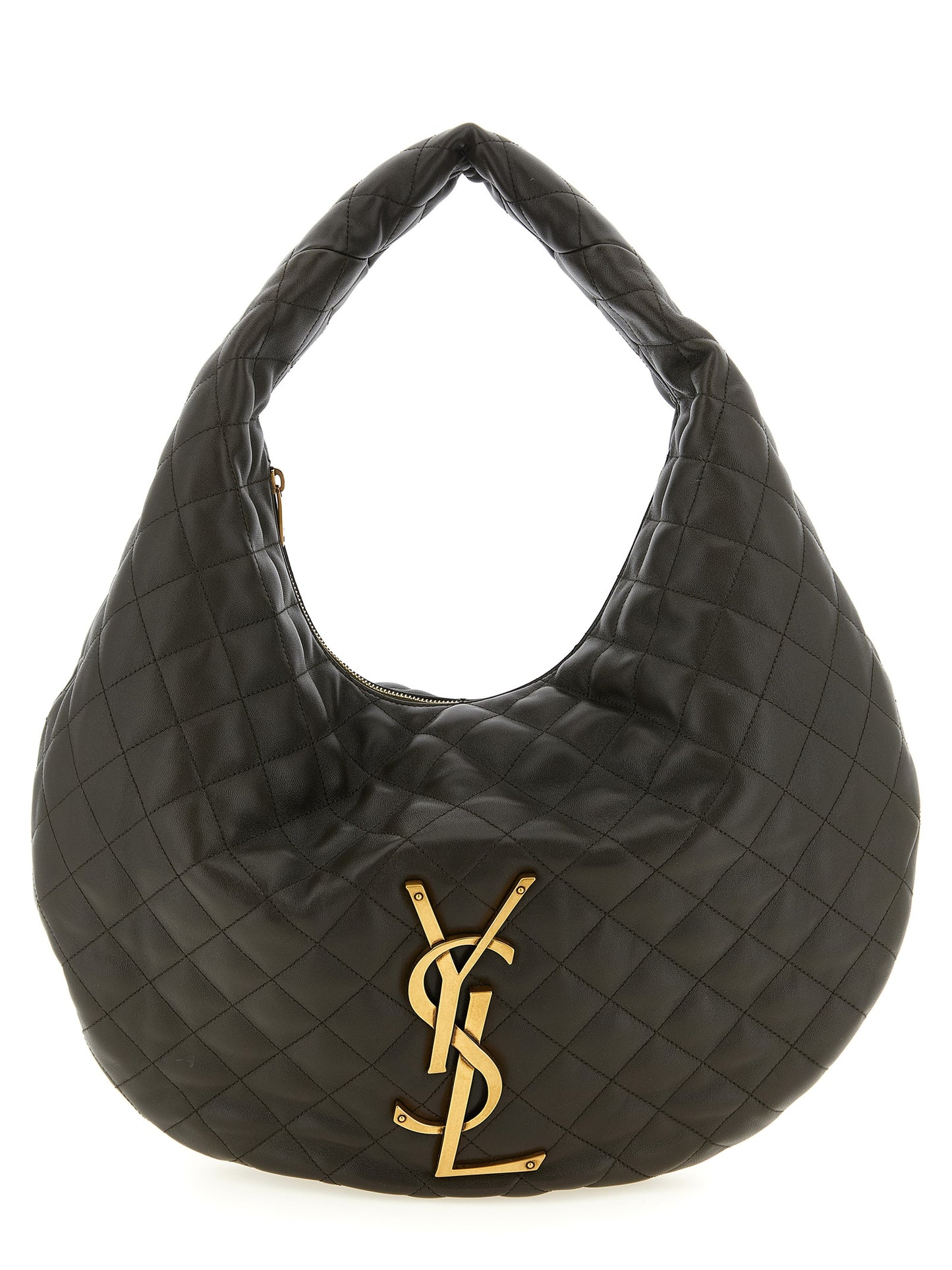 Bolso de hombro Saint Laurent de piel de cordero marrón