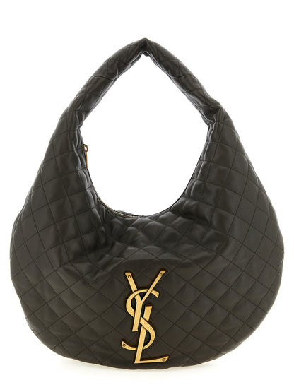Bolso de hombro Saint Laurent de piel de cordero marrón