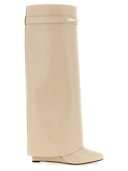 Bottes Givenchy cuissardes en veau beige