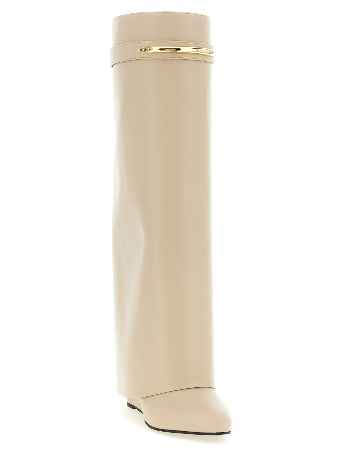 Bottes Givenchy cuissardes en veau beige
