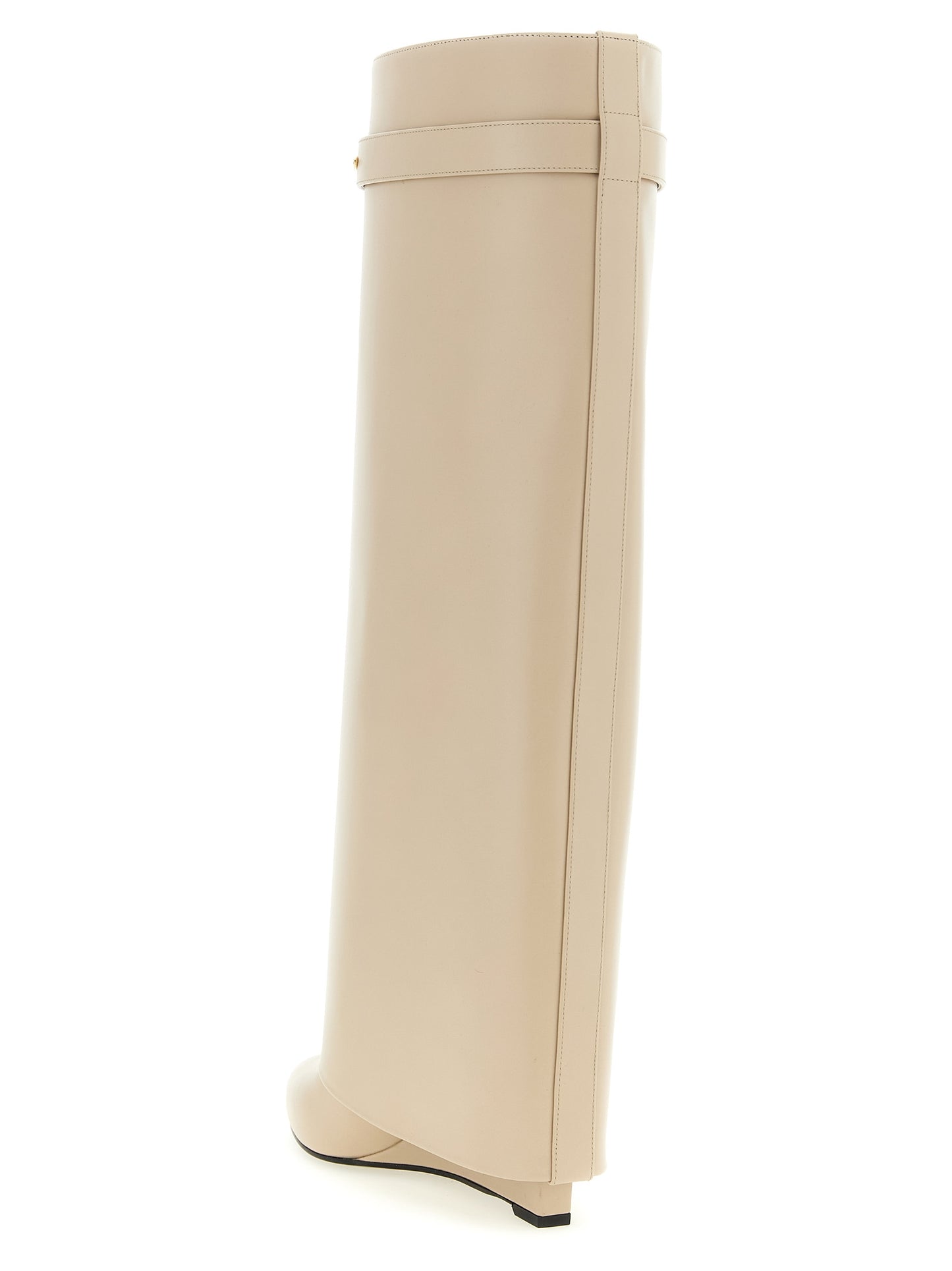 Bottes Givenchy cuissardes en veau beige