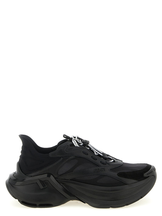 Zapatillas deportivas Fendi de piel de becerro negra