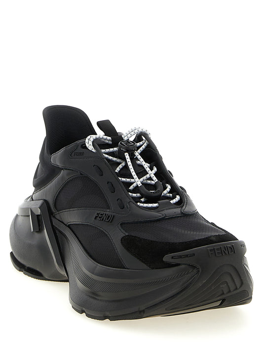 Zapatillas deportivas Fendi de piel de becerro negra