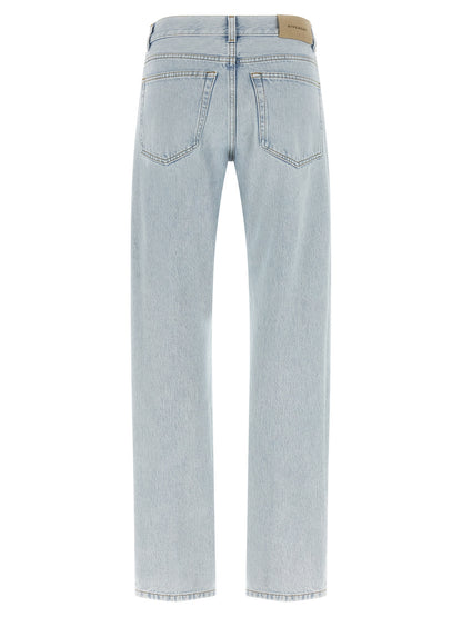 Jeans Givenchy azules de algodón de pierna recta
