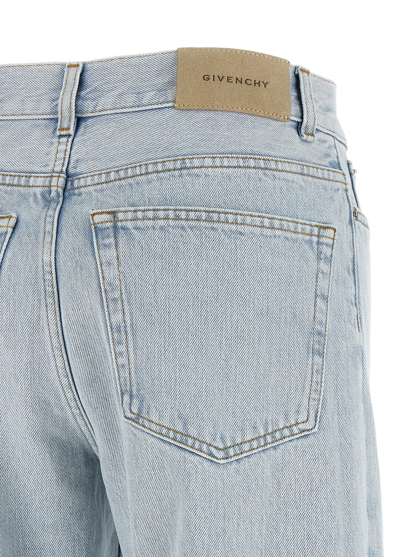 Jeans Givenchy azules de algodón de pierna recta