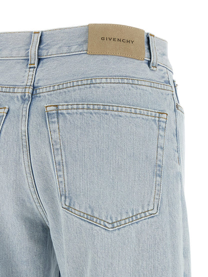 Jeans Givenchy azules de algodón de pierna recta