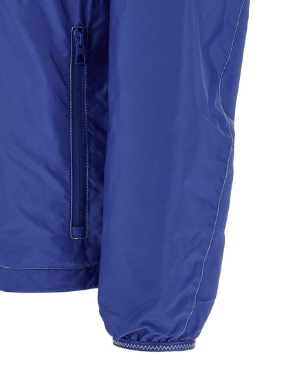 Blouson Moncler Arrakis en polyamide bleu avec finition déperlante