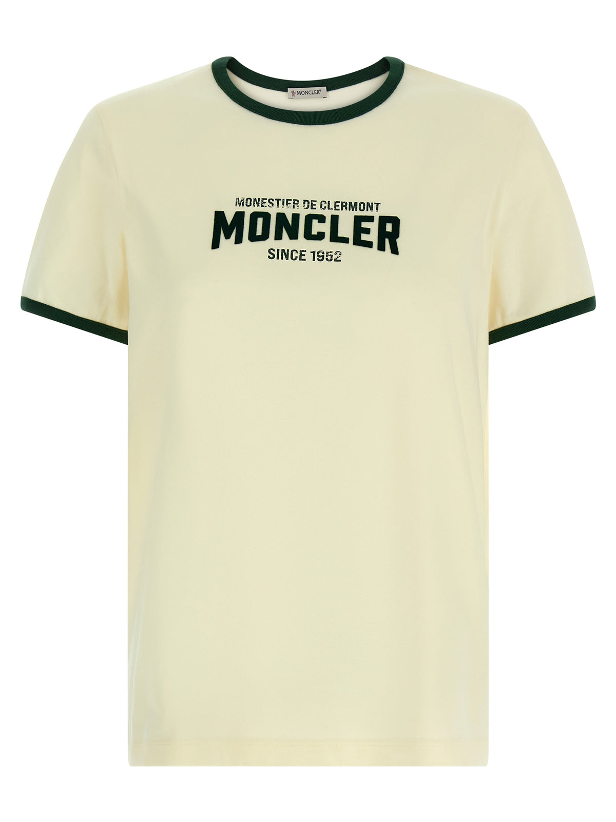 Moncler Beige Urban Style Cotton T-Shirt