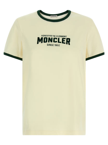 Moncler Beige Urban Style Cotton T-Shirt