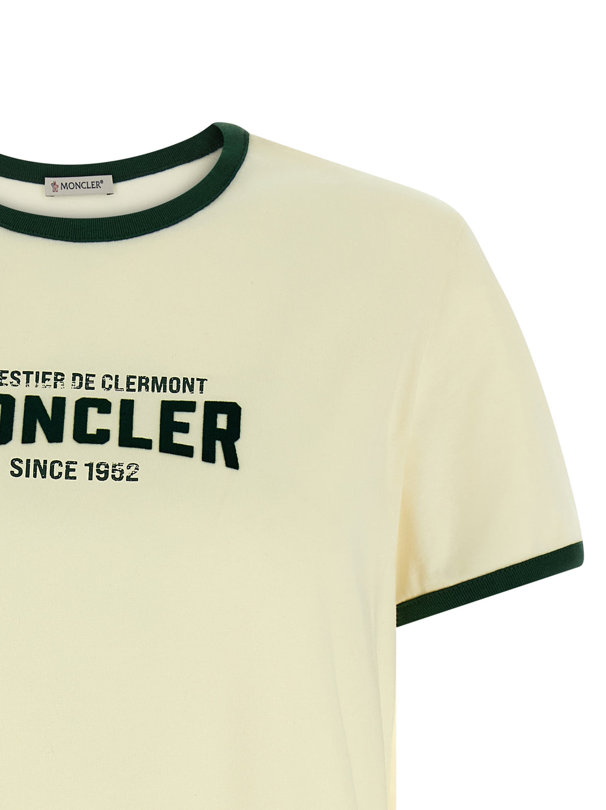 Moncler Beige Urban Style Cotton T-Shirt