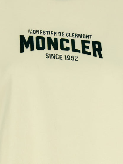 Moncler Beige Urban Style Cotton T-Shirt